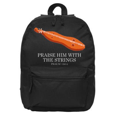 Appalachian Music Praise Him With The Strings Dulcimer 16 in Basic Backpack