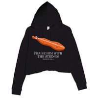 Appalachian Music Praise Him With The Strings Dulcimer Crop Fleece Hoodie