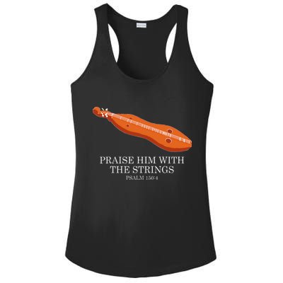 Appalachian Music Praise Him With The Strings Dulcimer Ladies PosiCharge Competitor Racerback Tank