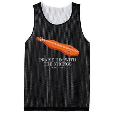 Appalachian Music Praise Him With The Strings Dulcimer Mesh Reversible Basketball Jersey Tank