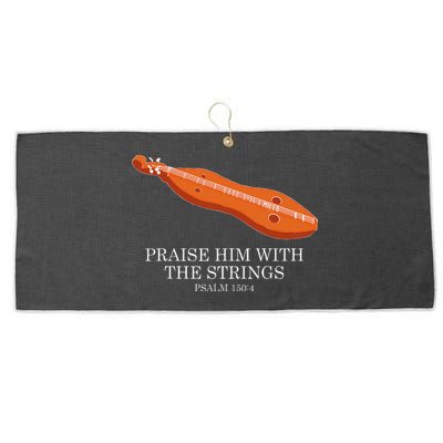 Appalachian Music Praise Him With The Strings Dulcimer Large Microfiber Waffle Golf Towel