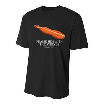 Appalachian Music Praise Him With The Strings Dulcimer Youth Performance Sprint T-Shirt