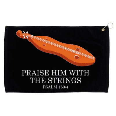 Appalachian Music Praise Him With The Strings Dulcimer Grommeted Golf Towel