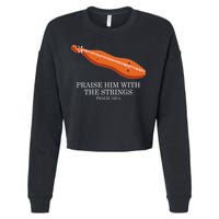 Appalachian Music Praise Him With The Strings Dulcimer Cropped Pullover Crew