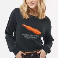 Appalachian Music Praise Him With The Strings Dulcimer Cropped Pullover Crew