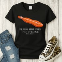 Appalachian Music Praise Him With The Strings Dulcimer Womens T-Shirt