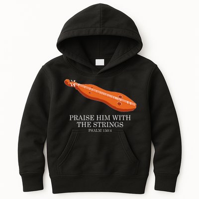 Appalachian Music Praise Him With The Strings Dulcimer Kids Hoodie