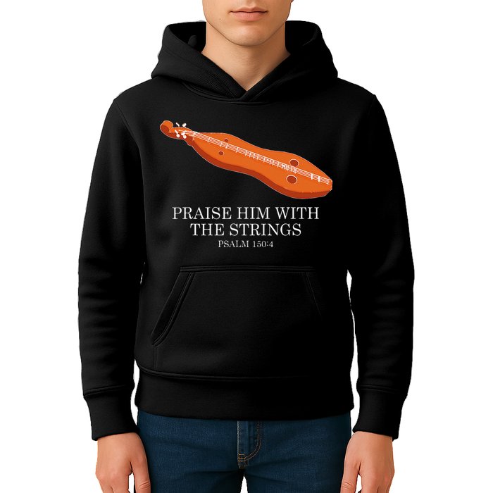 Appalachian Music Praise Him With The Strings Dulcimer Kids Hoodie