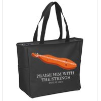 Appalachian Music Praise Him With The Strings Dulcimer Zip Tote Bag