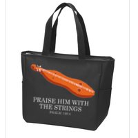 Appalachian Music Praise Him With The Strings Dulcimer Zip Tote Bag