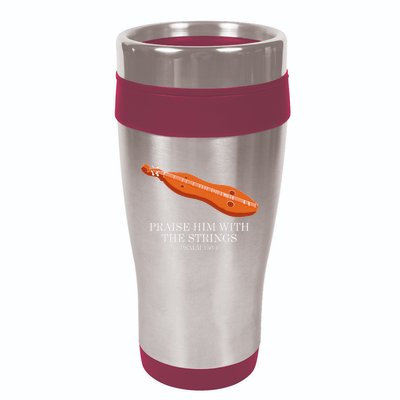 Appalachian Music Praise Him With The Strings Dulcimer 16oz Travel Tumbler