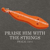 Appalachian Music Praise Him With The Strings Dulcimer Cotton Canvas Backpack