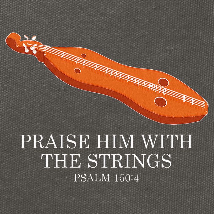 Appalachian Music Praise Him With The Strings Dulcimer Cotton Canvas Backpack