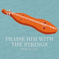 Appalachian Music Praise Him With The Strings Dulcimer Sueded Cloud Jersey T-Shirt