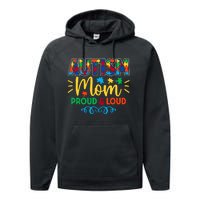 Autism Mom Proud & Loud Graphic Performance Fleece Hoodie