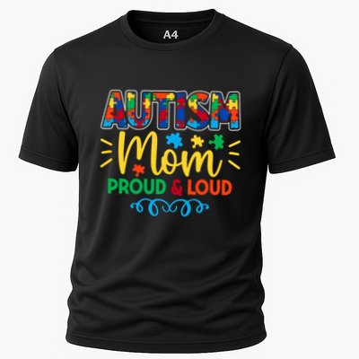 Autism Mom Proud & Loud Graphic Cooling Performance Crew T-Shirt