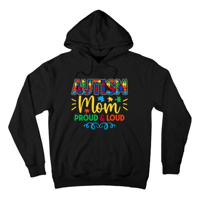 Autism Mom Proud & Loud Graphic Hoodie