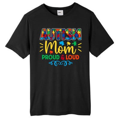 Autism Mom Proud & Loud Graphic Tall Fusion ChromaSoft Performance T-Shirt