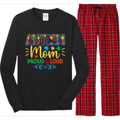 Autism Mom Proud & Loud Graphic Long Sleeve Pajama Set