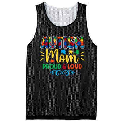 Autism Mom Proud & Loud Graphic Mesh Reversible Basketball Jersey Tank