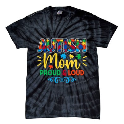Autism Mom Proud & Loud Graphic Tie-Dye T-Shirt
