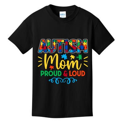 Autism Mom Proud & Loud Graphic Kids T-Shirt