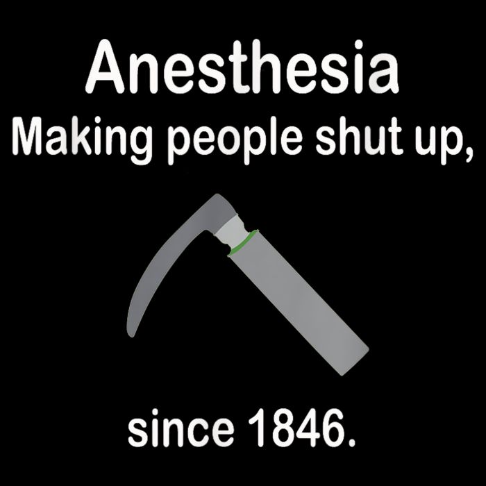 Anesthesia Making People Shut Up Since 1846 Funny Anesthesia 7-Panel Snapback Hat