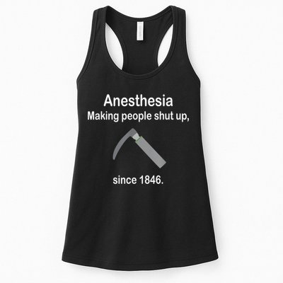 Anesthesia Making People Shut Up Since 1846 Funny Anesthesia Womens Tank Top