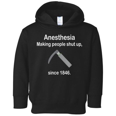 Anesthesia Making People Shut Up Since 1846 Funny Anesthesia Toddler Hoodie