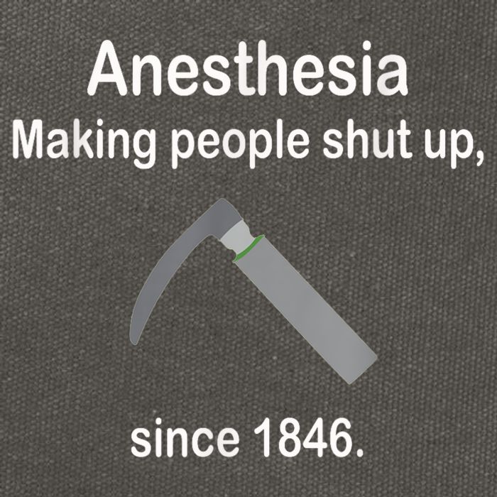 Anesthesia Making People Shut Up Since 1846 Funny Anesthesia Cotton Canvas Backpack