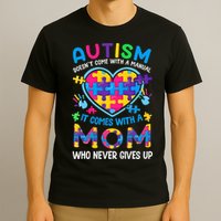 Autism Mom Puzzle Piece Autism Awareness T-Shirt