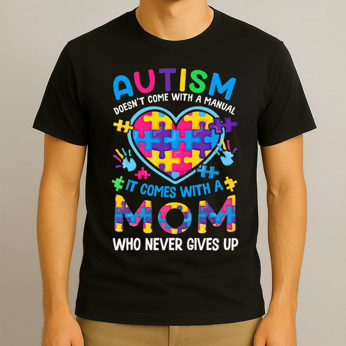 Autism Mom Puzzle Piece Autism Awareness T-Shirt