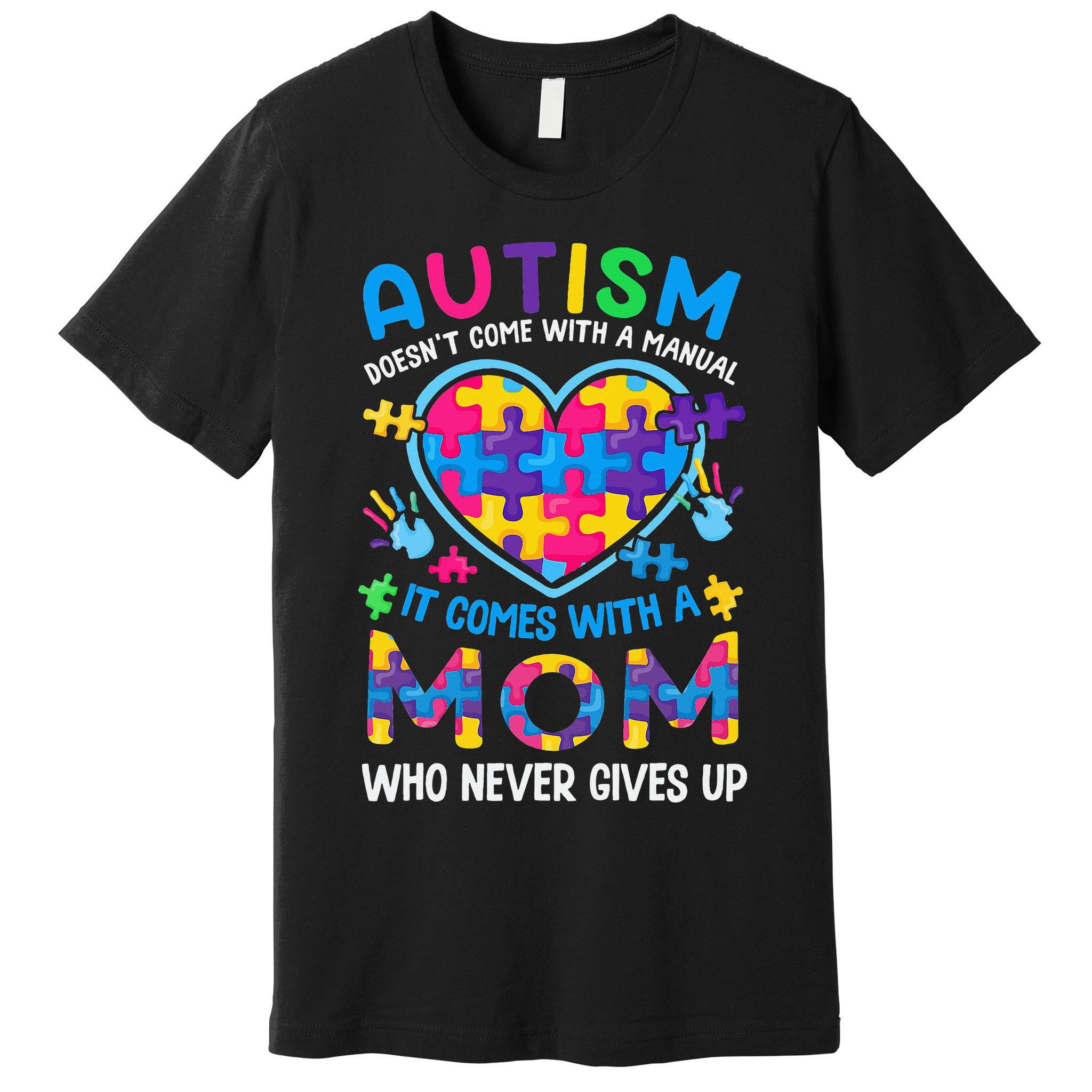 Autism Mom Puzzle Piece Autism Awareness Premium T-Shirt
