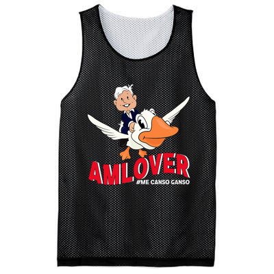 Amlover Mexican President Amlo Mesh Reversible Basketball Jersey Tank