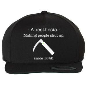 Anesthesia Making People Shut Up Since 1846 Wool Snapback Cap