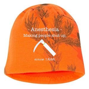 Anesthesia Making People Shut Up Since 1846 Kati - Camo Knit Beanie