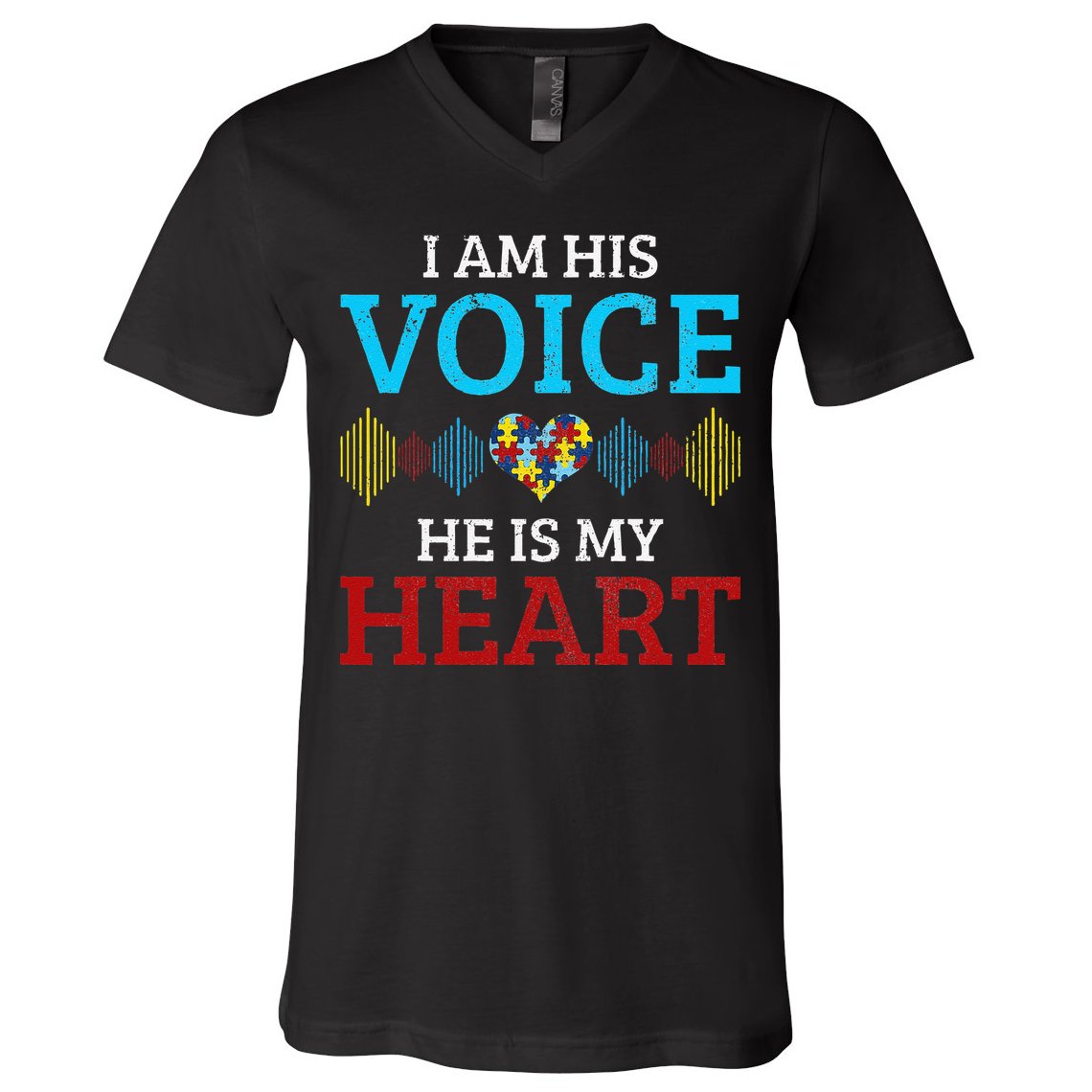 Autism Mom Proud Coach Awareness Month Autistic Pride Gift V-Neck T-Shirt