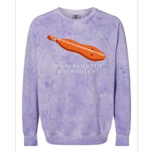 Appalachian Music Praise Him With The Strings Dulcimer Colorblast Crewneck Sweatshirt