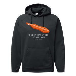 Appalachian Music Praise Him With The Strings Dulcimer Performance Fleece Hoodie