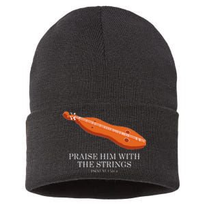 Appalachian Music Praise Him With The Strings Dulcimer Sustainable Knit Beanie