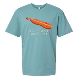 Appalachian Music Praise Him With The Strings Dulcimer Sueded Cloud Jersey T-Shirt