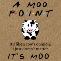 A Moo Point Its Like A Cows Opinion Cotton Canvas Backpack