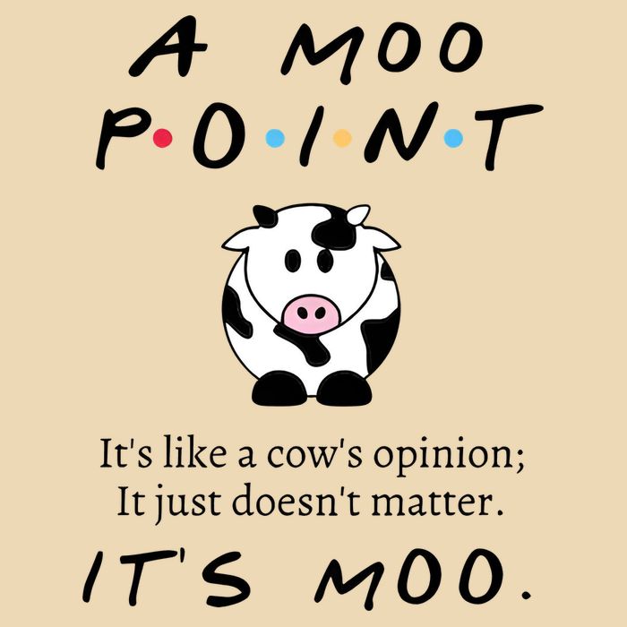 A Moo Point Its Like A Cows Opinion Drawstring Bag