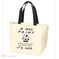 A Moo Point Its Like A Cows Opinion Zip Tote Bag