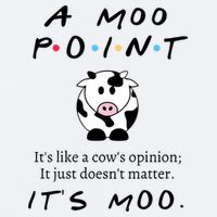 A Moo Point Its Like A Cows Opinion Sueded Cloud Jersey T-Shirt