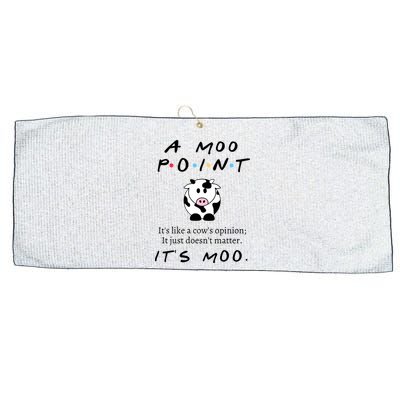 A Moo Point Its Like A Cows Opinion Large Microfiber Waffle Golf Towel