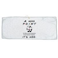 A Moo Point Its Like A Cows Opinion Large Microfiber Waffle Golf Towel