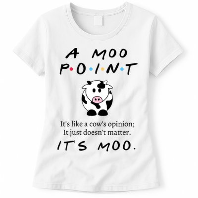 A Moo Point Its Like A Cows Opinion Womens T-Shirt