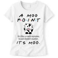 A Moo Point Its Like A Cows Opinion Womens T-Shirt