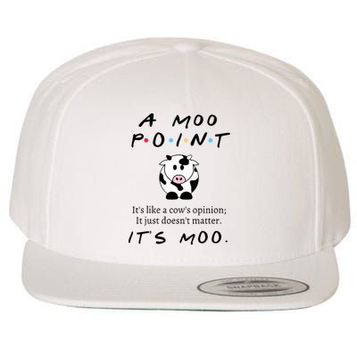 A Moo Point Its Like A Cows Opinion Wool Snapback Cap